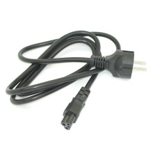 Кабель питания сетевой 220В для блоков питания трехлепестковый 1.0м черный [5620]