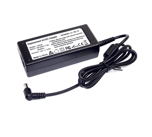 Блок питания для монитора и телевизора Dell, LG, Samsung 14V 4A 56W (6,5 x 4,4 mm)
