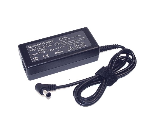 Блок питания для монитора и телевизора Dell, LG, Samsung 3.42A, 19V (6,5 x 4,5 mm)
