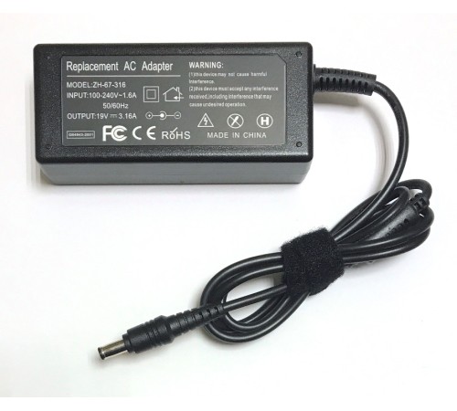 Зарядное устройство (зарядник) для ноутбуков Samsung 19V 3.16A 60 Вт 5.5*3.0mm 5pin (replace), без кабеля