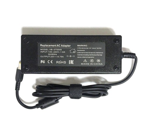Блок питания (зарядник) для ноутбуков Lenovo 20V 6.75A 135W rectangle REPLACE