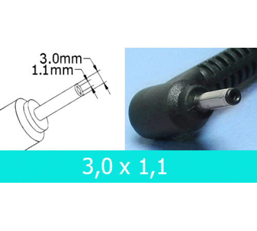 Блок питания (зарядка) для ноутбуков Acer 19V 2.37A 45W 3.0x1.1mm (ориг.)