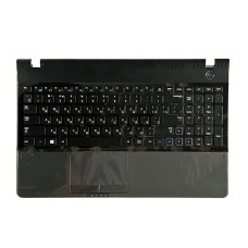 Топкейс (Top case, C cover) + клавиатура для ноутбука Samsung NP300V5A, NP305V5A, NP300V5A (RU), черная [11603]