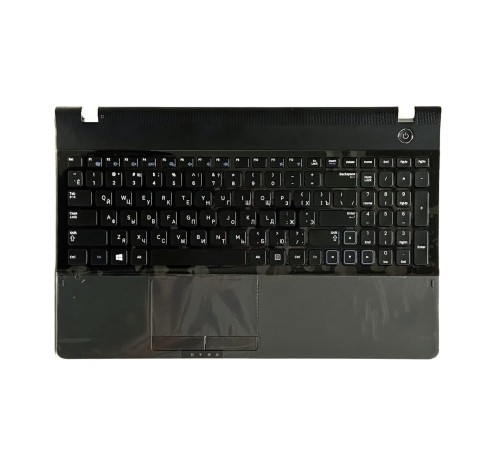 Топкейс (Top case, C cover) + клавиатура для ноутбука Samsung NP300V5A, NP305V5A, NP300 V5A (RU), черная