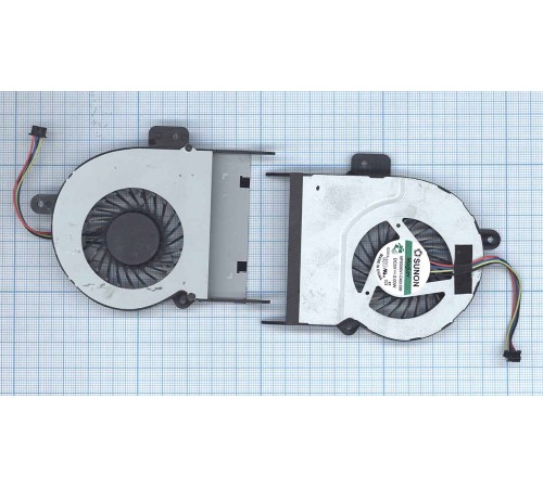 Вентилятор (кулер) для ноутбука ASUS K55 K55A X55V, KSB06105HB-CC22, толщина 13мм