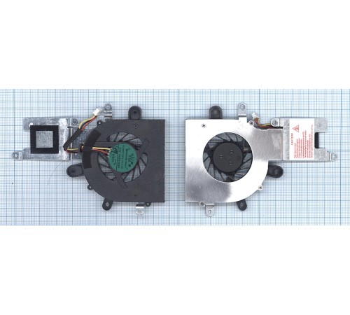 Вентилятор (кулер) для ноутбука DNS M1115, 0130181, M1100, M1110, 130183 + система охлаждения