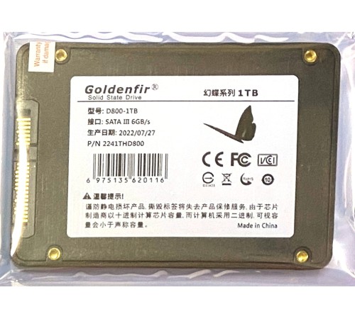 SSD диск 2,5" 1TB Goldenfir SATA-III D800-480 500/400MB/S, Новый