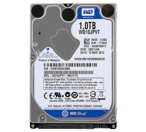 Жесткий диск 2,5" 1Tb SATA-II 5400rpm, в ассортименте, с разбора