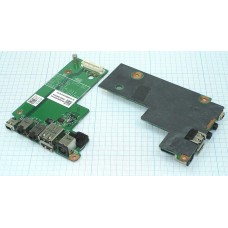 Разъем для ноутбука HY-DE032 DELL LATITUDE E5500 на плате с USB и Audio разъемами