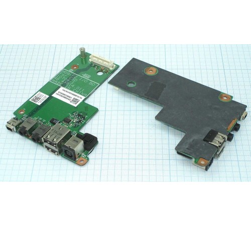 Разъем для ноутбука HY-DE032 DELL LATITUDE E5500 на плате с USB и Audio разъемами