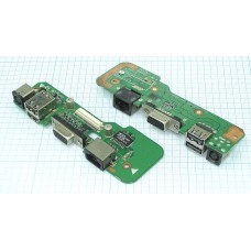 Разъем для ноутбука HY-DE033 DELL Inspiron 1545 на плате с USB VGA и LAN разъемами