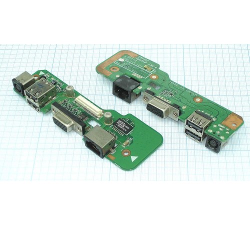 Разъем для ноутбука HY-DE033 DELL Inspiron 1545 на плате с USB VGA и LAN разъемами