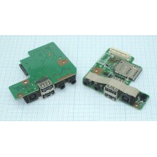 Разъем для ноутбука HY-DE031 Dell Latitude E5400 на плате с USB и Audio разъемами