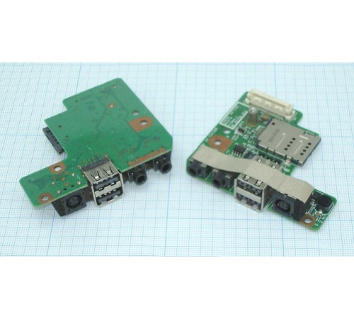 Разъем для ноутбука HY-DE031 Dell Latitude E5400 на плате с USB и Audio разъемами