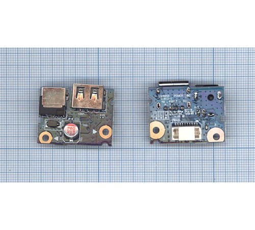Разъем для ноутбука Lenovo G580 G480 USB 2.0 и DC Jack в сборе на плате