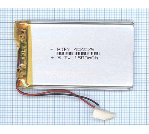 Аккумулятор Li-Pol (батарея) 4*40*75мм 2pin 3.7V 1500mAh
