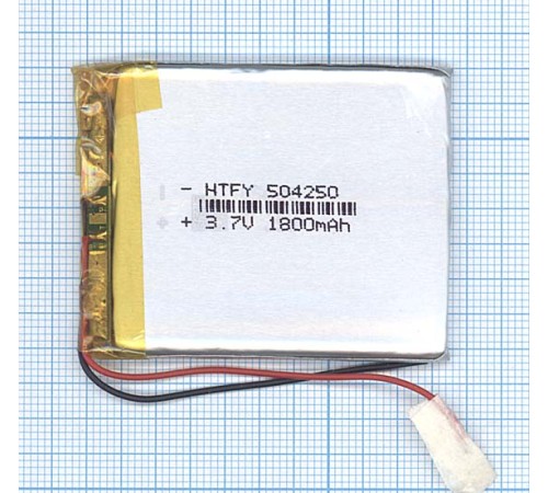 Аккумулятор Li-Pol (батарея) 5*42*50мм 2pin 3.7V 1800mAh