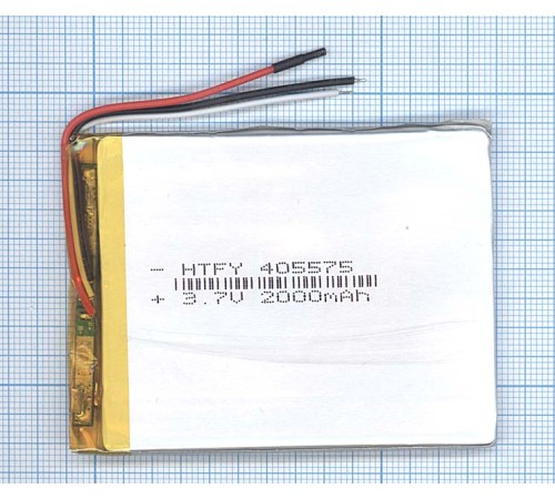 Аккумулятор Li-Pol (батарея) 4*55*75мм 3pin 3.7V 2000mAh