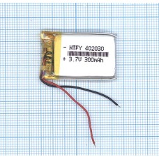 Аккумулятор Li-Pol (батарея) 4*20*30 мм 2pin 3.7V 300 mAh [6208]