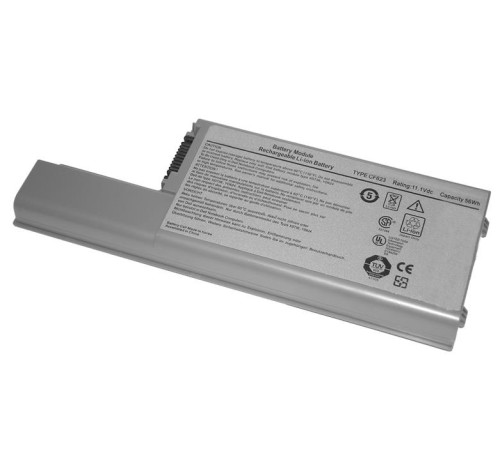 Аккумуляторная батарея для ноутбука Dell Latitude D820 56Wh серебристая Original
