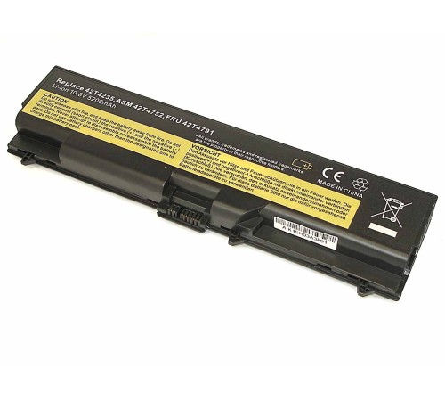 Аккумуляторная батарея для ноутбука Lenovo ThinkPad T410, T420, T510, W510 (42T4235) 10.8 В 5200 мАч