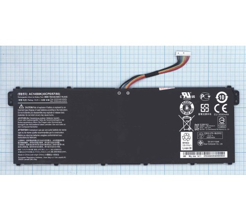 Аккумуляторная батарея для ноутбука Acer Aspire E3-111, V5-122P (AC14B8K), 15.2 В 3220 мАч 46Wh ORIGINAL