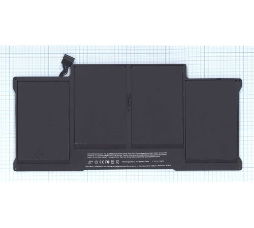 Аккумуляторная батарея для ноутбука Apple MacBook A1466 A1405 7.3V 50Wh OEM черная