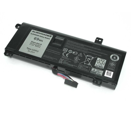 Аккумуляторная батарея (0G05YJ) для ноутбука Dell Alienware 14 11.1V 69Wh