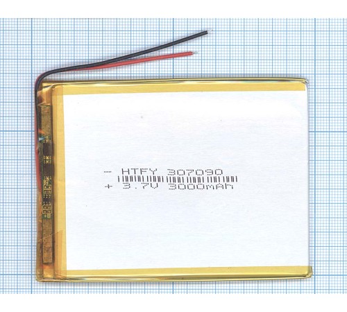 Аккумулятор Li-Pol (батарея) 3*70*90мм 2pin 3.7V/3000mAh