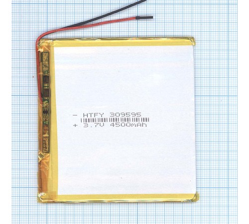 Аккумулятор Li-Pol (батарея) 3*95*95мм 2pin 3.7V 4500mAh