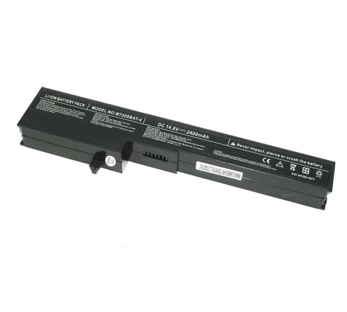 Аккумуляторная батарея для ноутбука Clevo M72/M72x 14.8V 2400mAh M720SBAT-4 OEM черная