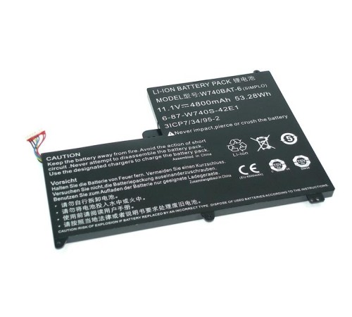 Аккумуляторная батарея для ноутбука DNS Clevo W740 11.1V 4800mAh W740BAT-6 Original