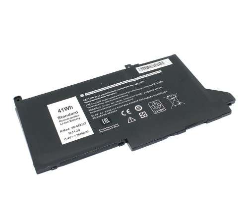 Аккумуляторная батарея (DJ1J0) для ноутбука Dell Latitude E7280 11.4V 3600mAh OEM