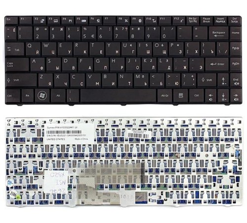 Клавиатура для ноутбука MSI X-Slim X300 X320 X340 X400 U210 EX460 U250 черная