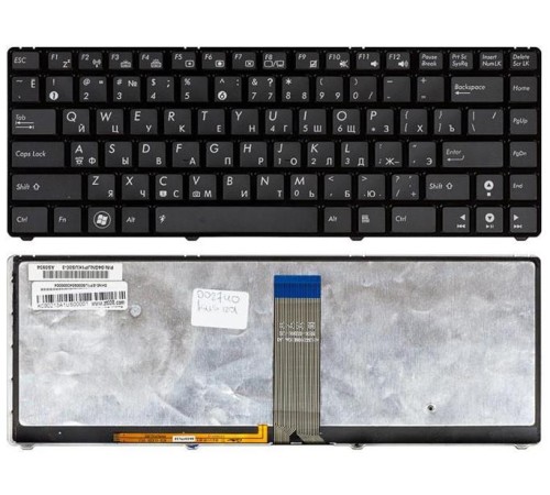 Клавиатура для ноутбука Asus UL20 EEE PC 1201 черная с черной рамкой с подсветкой