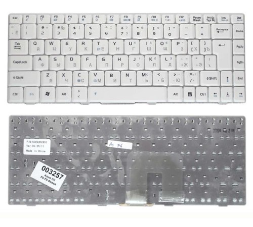 Клавиатура для ноутбука ASUS U3 F9 F6 F6A F6E F6H F6S F6V F6Ve белая