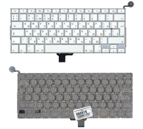 Клавиатура для ноутбука MacBook A1342 2009/2010 белая 13,3" большой Enter