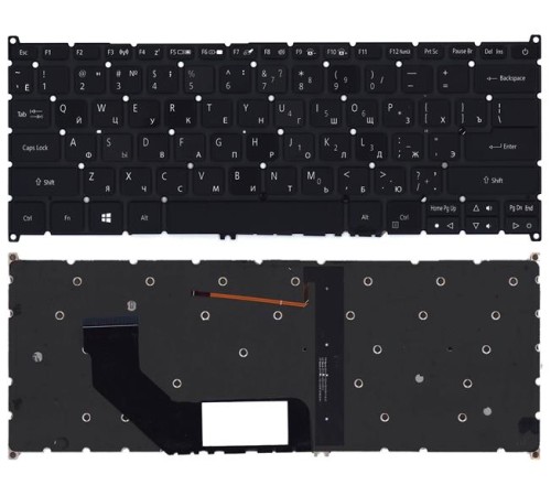 Клавиатура для ноутбука Acer Swift 3 SF314, SF314-41, SF314-52G черная с подсветкой