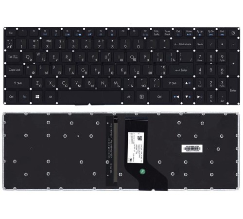 Клавиатура для ноутбука Acer Predator Helios 300 G3-571 черная с подсветкой