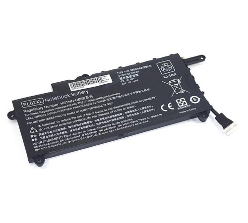 Аккумуляторная батарея для ноутбука HP Pavilion 11-n000snx (PL02) 7.6V 29Wh OEM черная