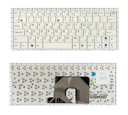 Клавиатура для ноутбука Asus Eee PC 900HA 900SD T91 белая