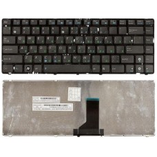 Клавиатура для ноутбука Asus UL30, U30, U31, K42, K43, N43, N82, X42, X43, X44, A84  (RU) черная, черная рамка [10036]