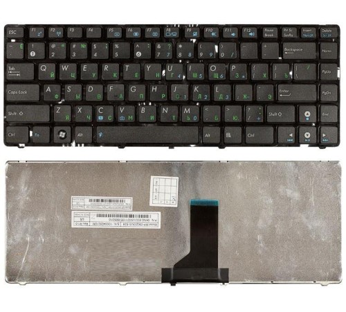 Клавиатура для ноутбука Asus UL30, U30, U31, K42, K43, N43, N82, X42, X43, X44, A84  (RU) черная, черная рамка