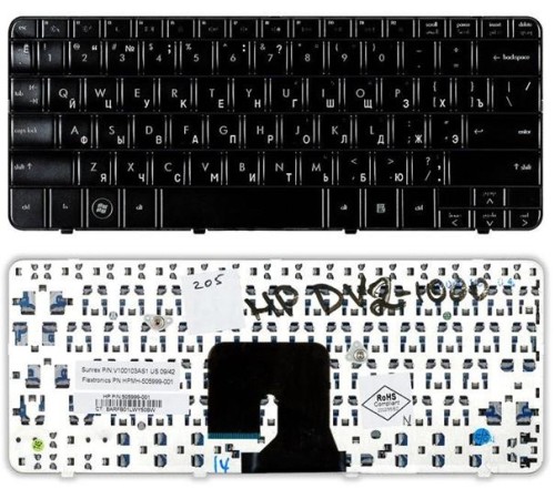 Клавиатура для ноутбука HP Pavilion DV2-1000 DV2-1100 DV2-1200 черная