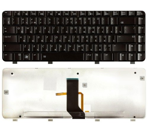Клавиатура HP Pavilion DV3-2000, DV3-2100 (RU) черная, глянцевая