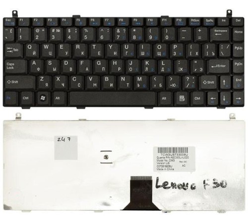 Клавиатура для ноутбука Lenovo F30 F30A черная