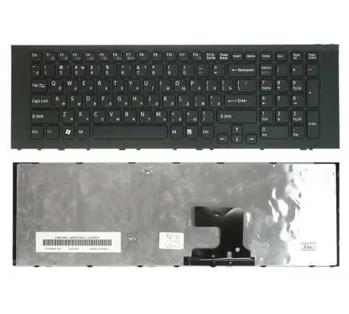 Клавиатура для ноутбука Sony Vaio VPC-EJ (RU) черная, черная рамка