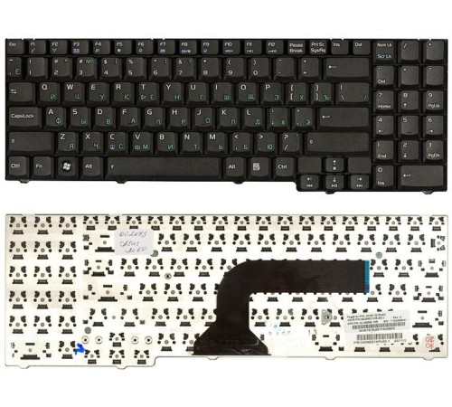 Клавиатура для ноутбука Asus A7, G50, G70, M50, M70, X55, X57, X70, X71 (RU) черная [00105]