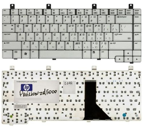 Клавиатура для ноутбука HP Pavilion dv5000 ze2000 ze2500 zv5000 zx5000 zd5000 белая