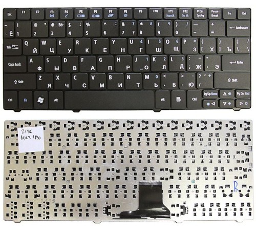 Клавиатура для ноутбука Acer Aspire 1810 1825 1830; Acer Aspire One 721 722 751 752 753 ZA3 ZA5 AO751 (RU) черная [10009]
